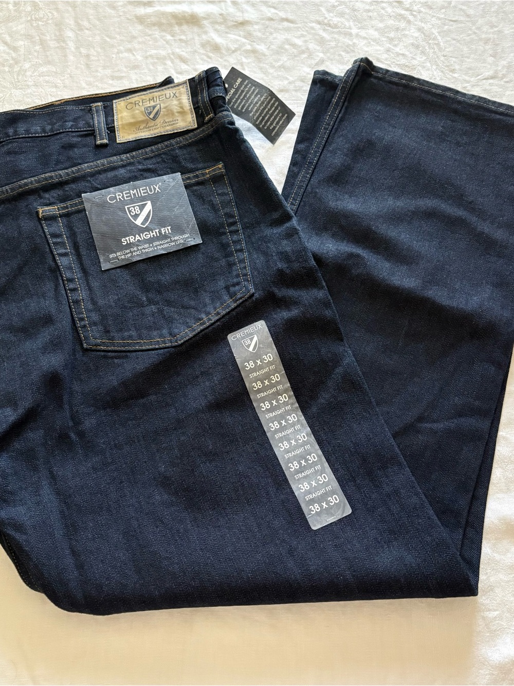 NWT Daniel Cremieux Men's Straight Fit Jeans - Dark Indigo